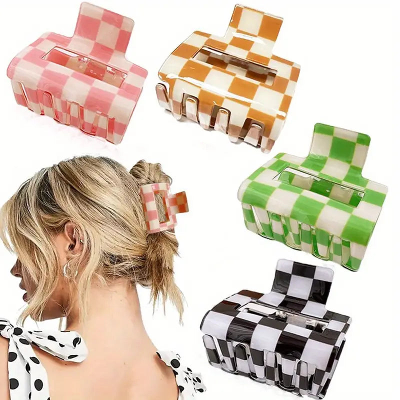 Checkered Claw Clips - SV Boutique & Co.