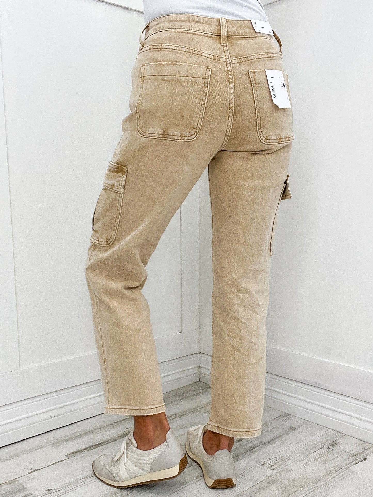 The Dixie Vervet High Rise Relaxed Straight Cargo Jeans - SV Boutique & Co.