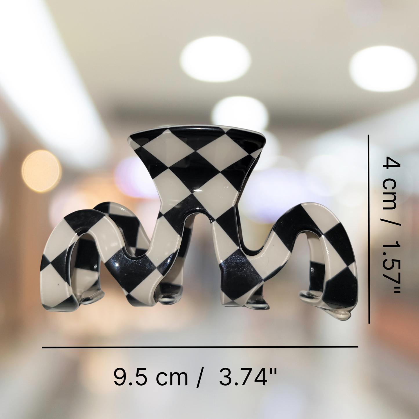 Checkered Curly Claw Clips - SV Boutique & Co.