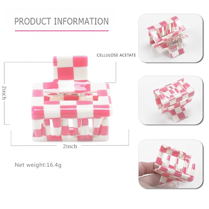 Checkered Claw Clips - SV Boutique & Co.