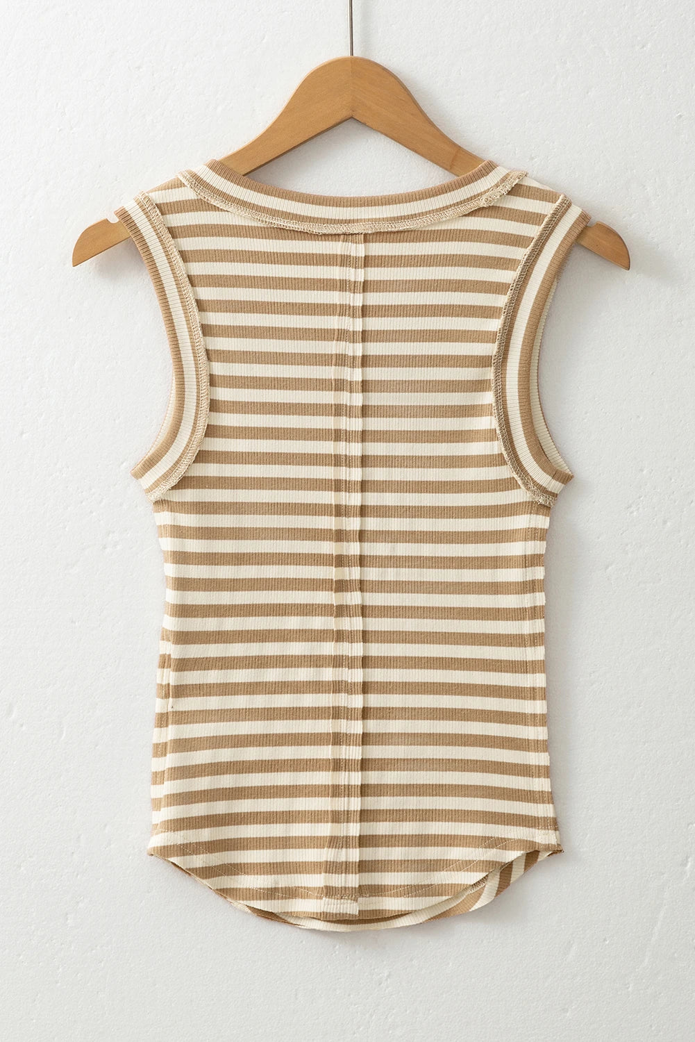 Sleeveless Sand Striped Top - SV Boutique & Co.