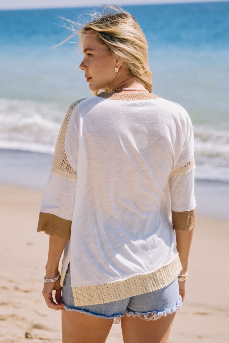 Heart Motif Oversized Patchwork Contrast Top by Oddi - SV Boutique & Co.