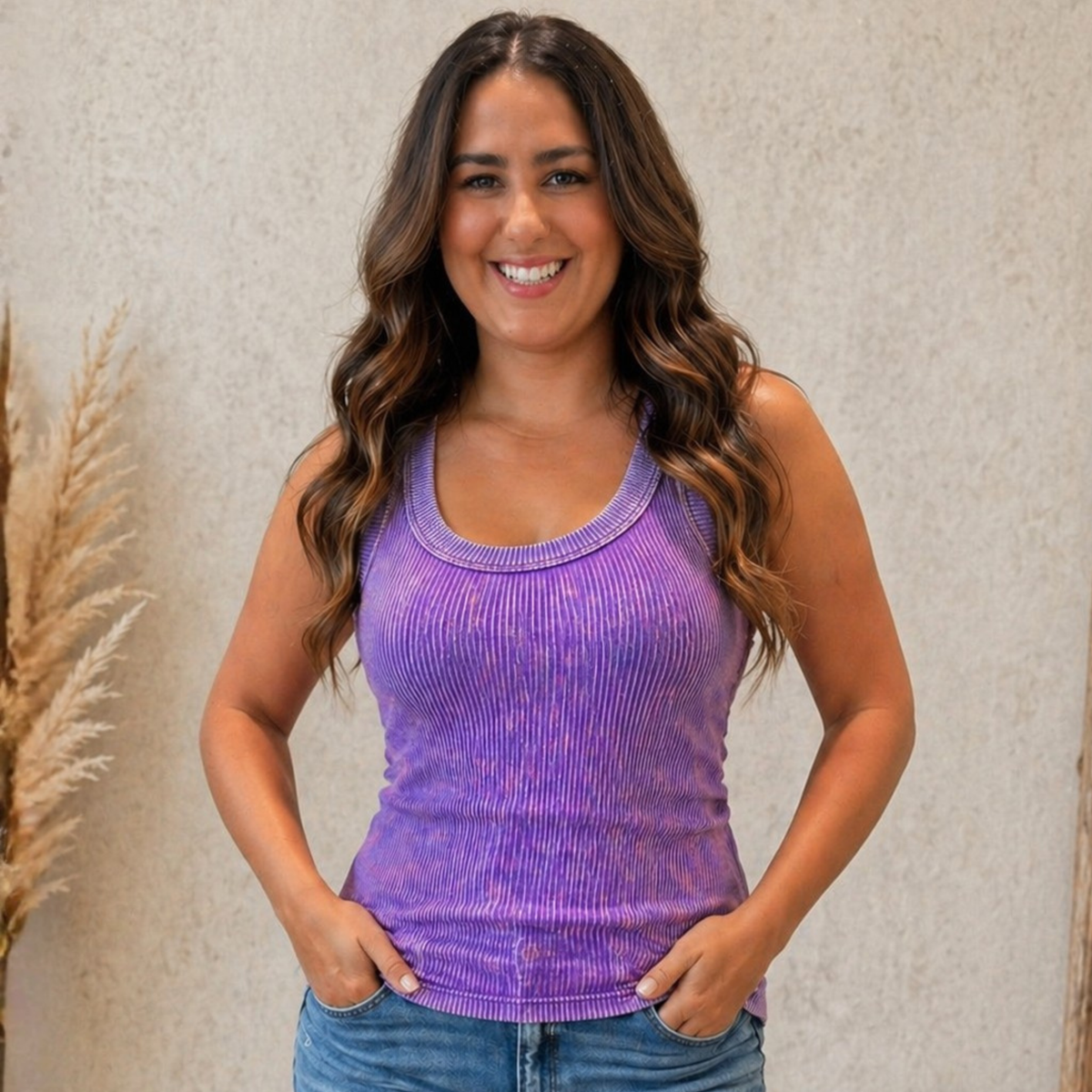 MINERAL WASHED TANK TOP - SV Boutique & Co.