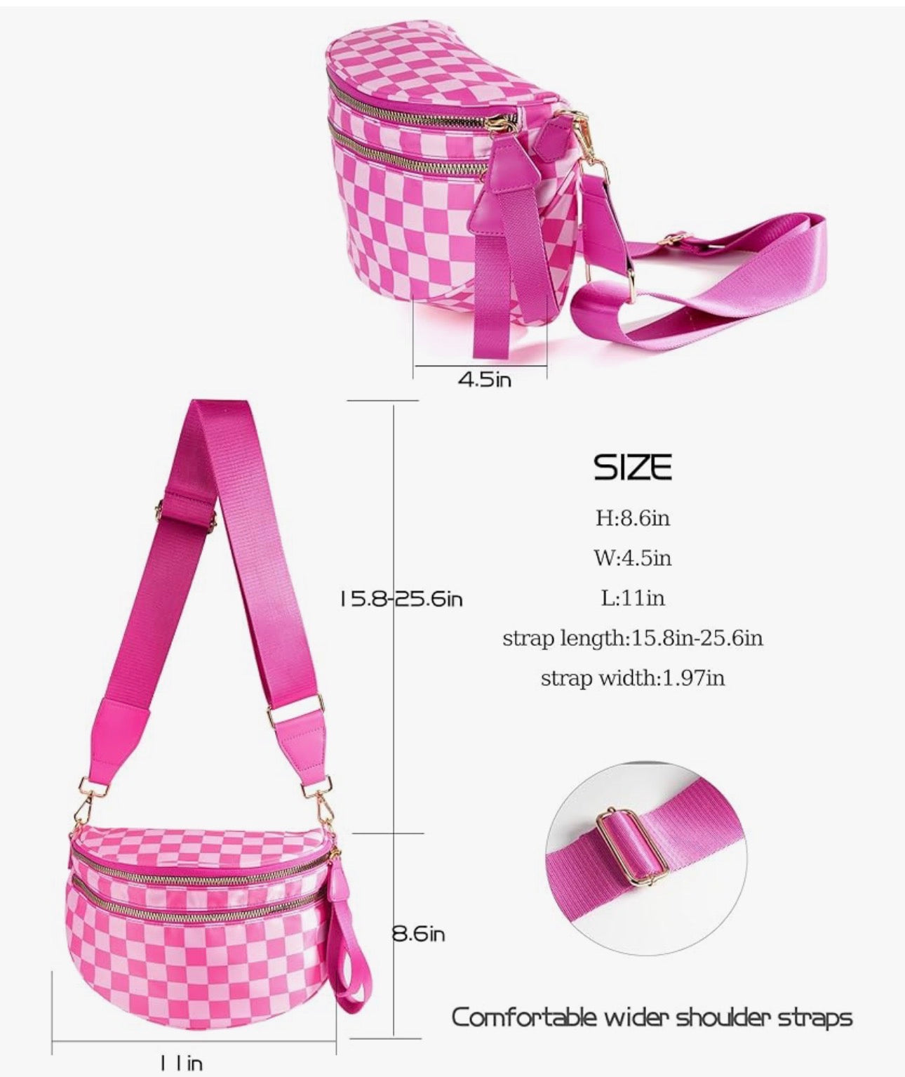 Checkered Crossbody Bag