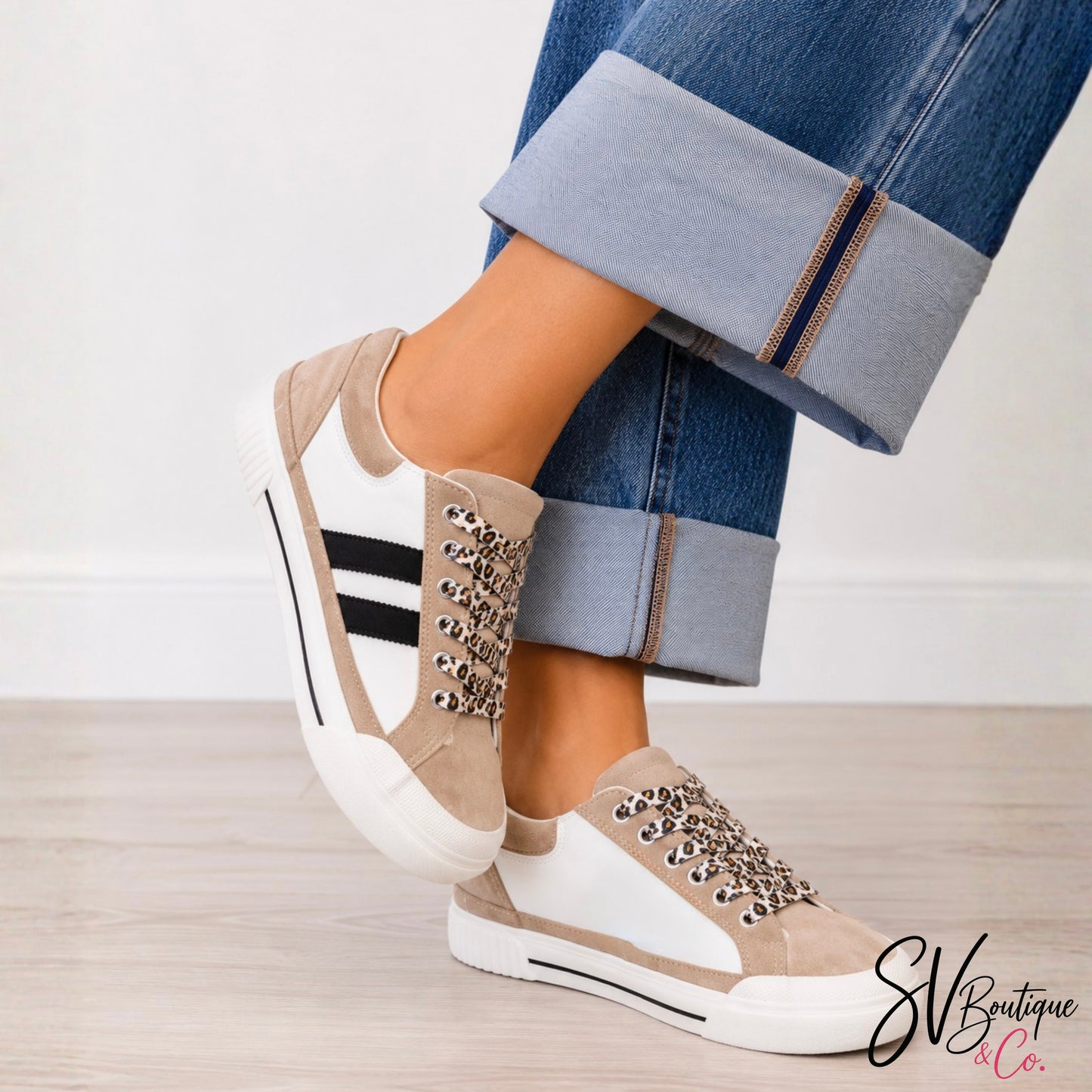 That’s Her Sand White Black Sneaker-Corkys - SV Boutique & Co.