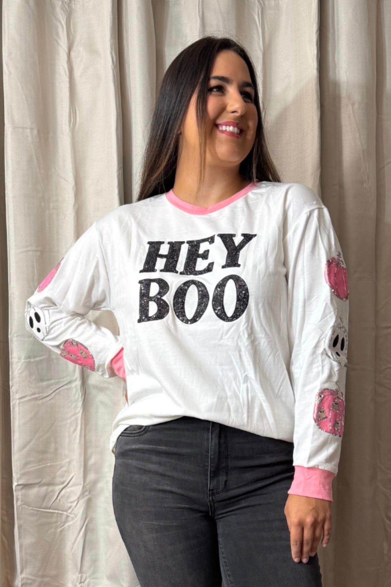 Hey Boo Long Sleeve Top