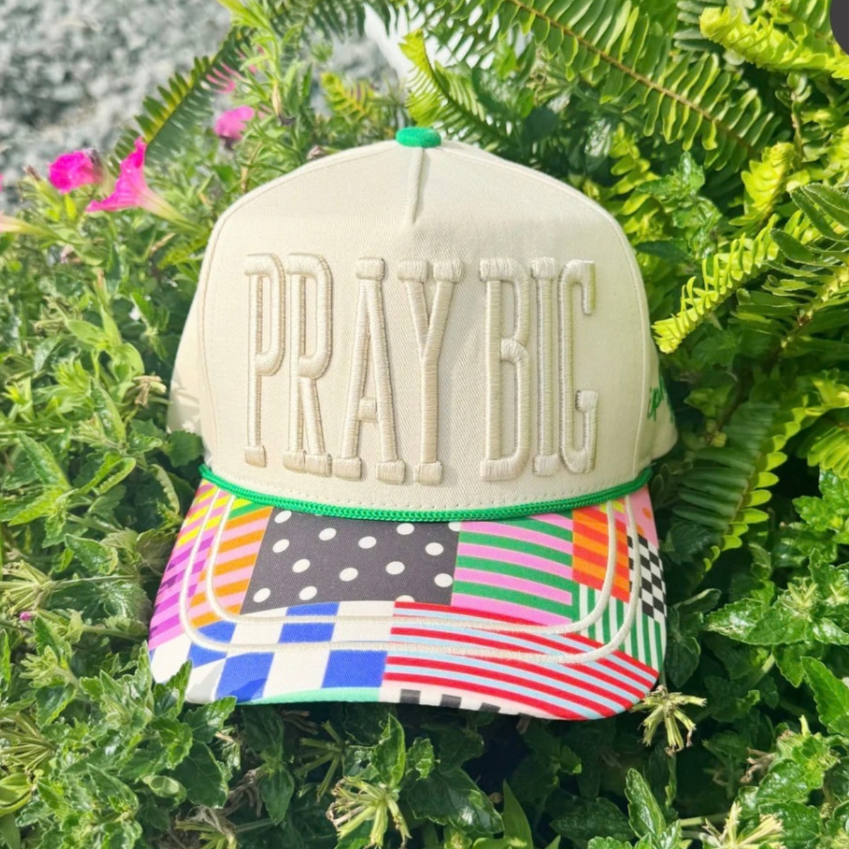 Pray Big Embroidered Patchwork Trucker Hat - SV Boutique & Co.