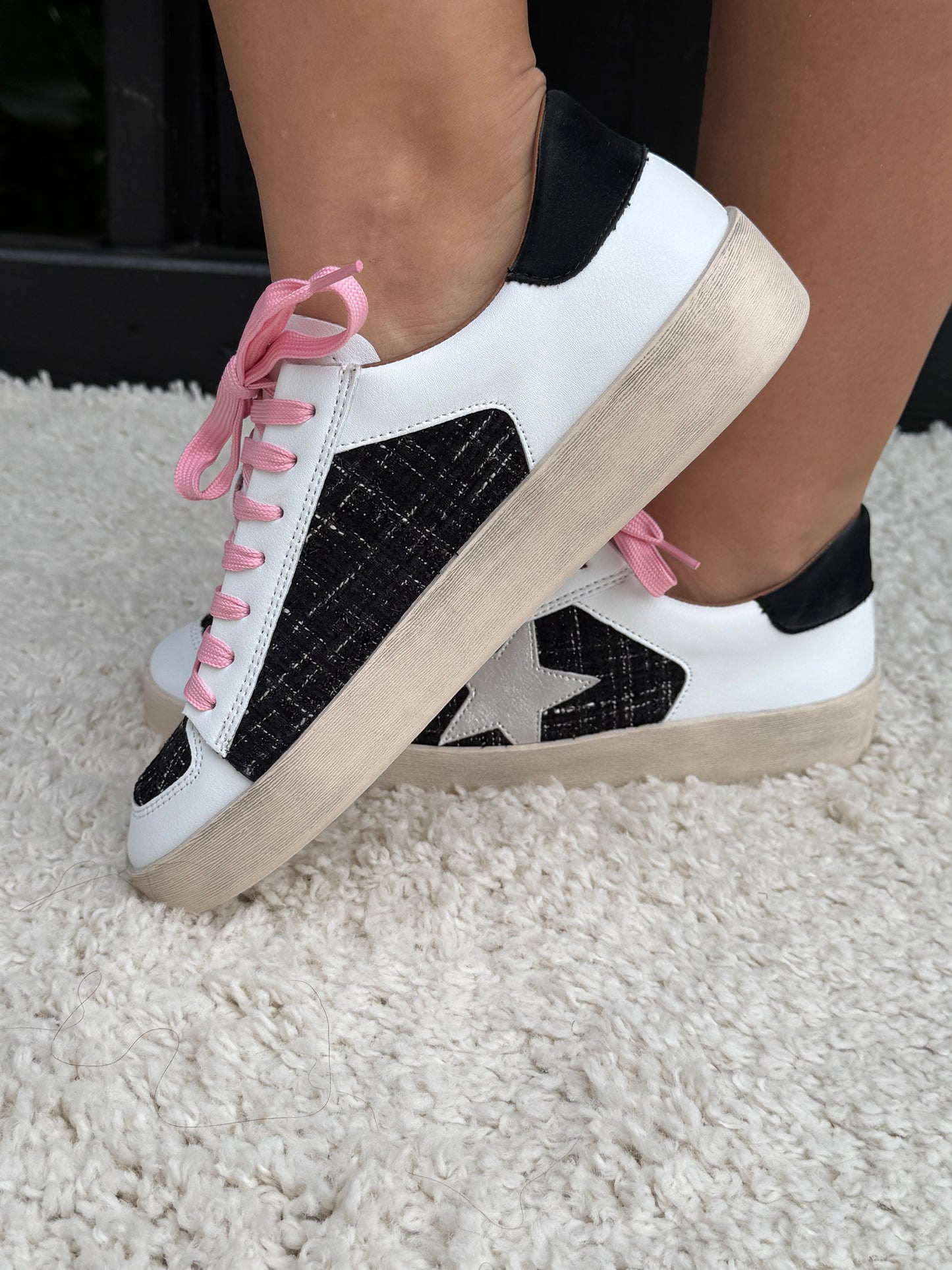 CORKYS ANOTHER ROUND BLACK TWEED SNEAKER - SV Boutique & Co.