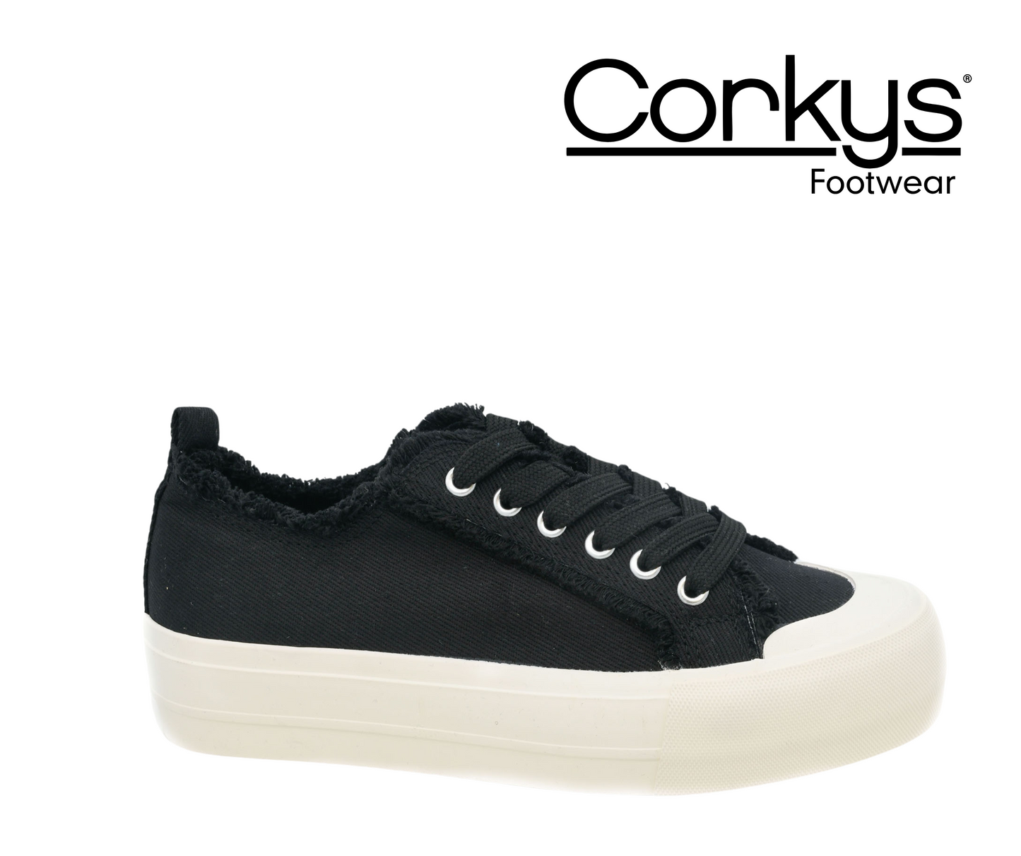 CORKYS COULD CARE LESS BLACK SNEAKER - SV Boutique & Co.