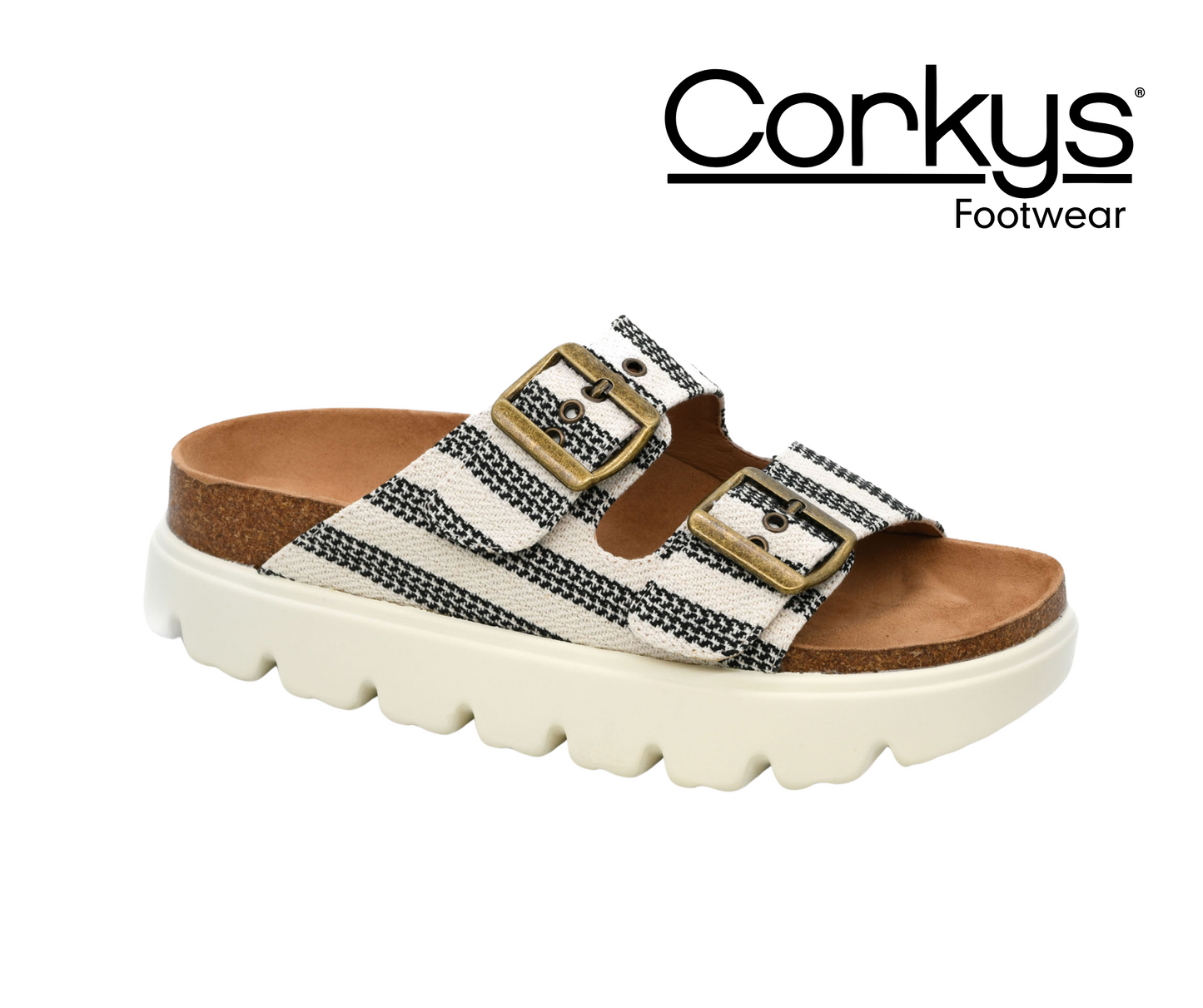 CORKYS RUMOR HAS IT BLACK NATURAL STRIPE - SV Boutique & Co.