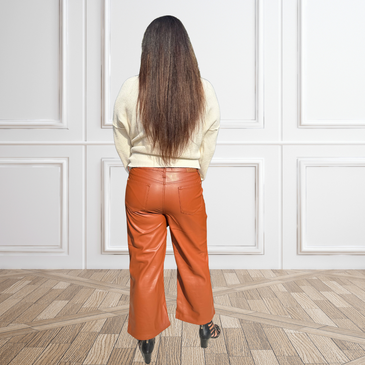 Judy Blue Camel Faux Leather Tummy Control Pants