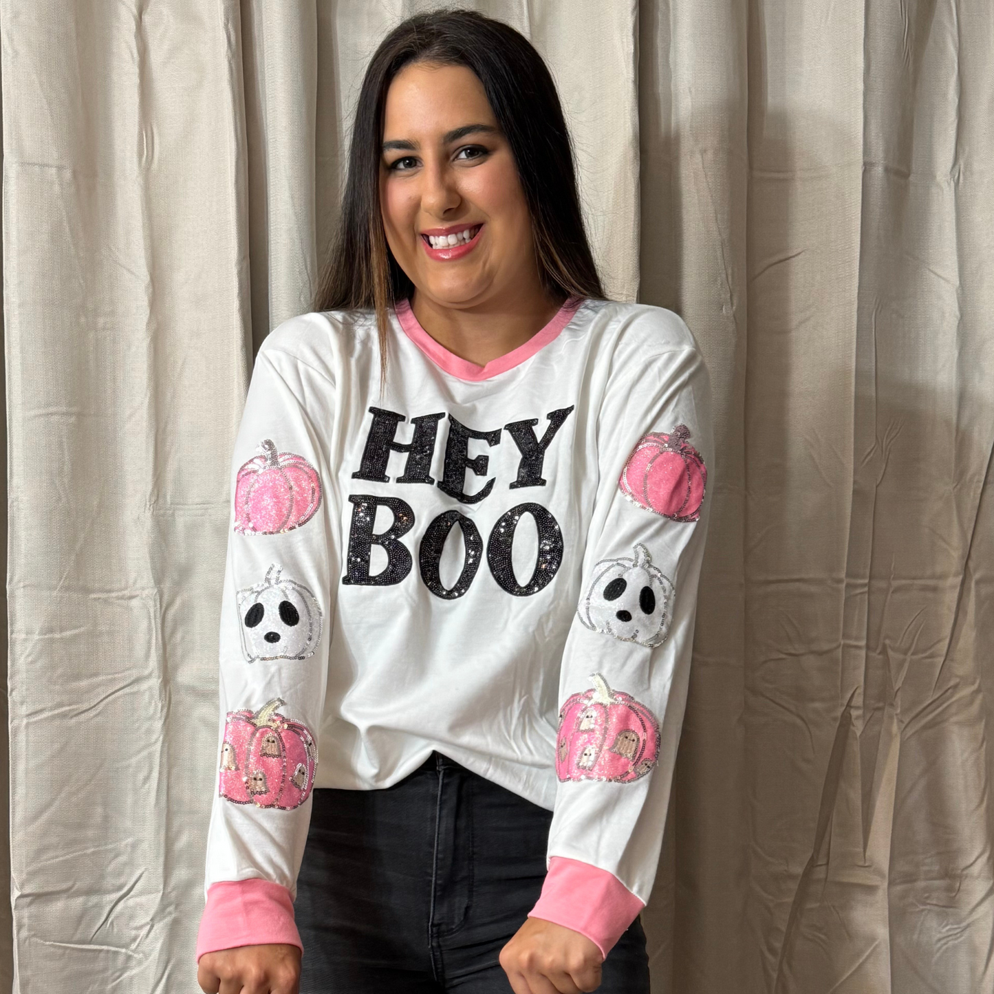Hey Boo Long Sleeve Top