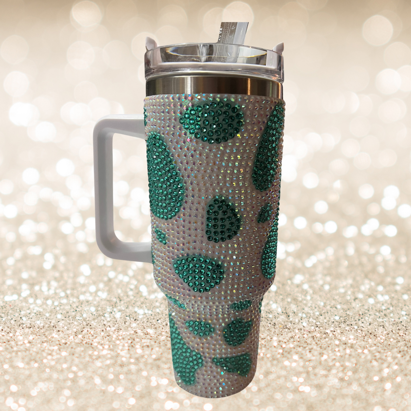 40oz Cow Print Rhinestone Tumblers - SV Boutique & Co.