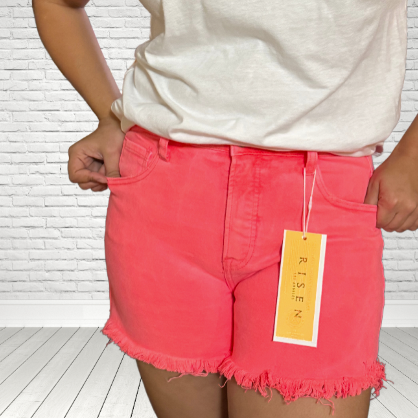 Coral Risen High Rise Tummy Control Shorts - SV Boutique & Co.