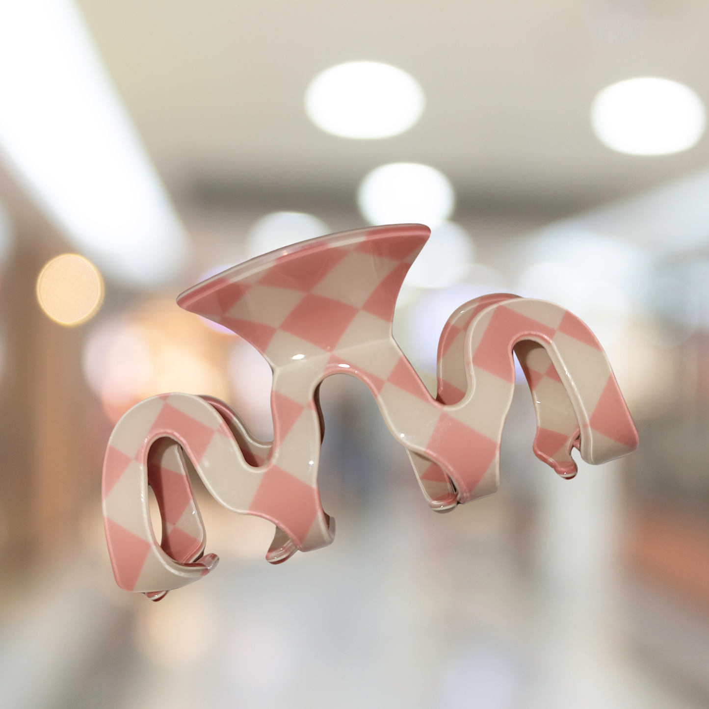 Checkered Curly Claw Clips - SV Boutique & Co.