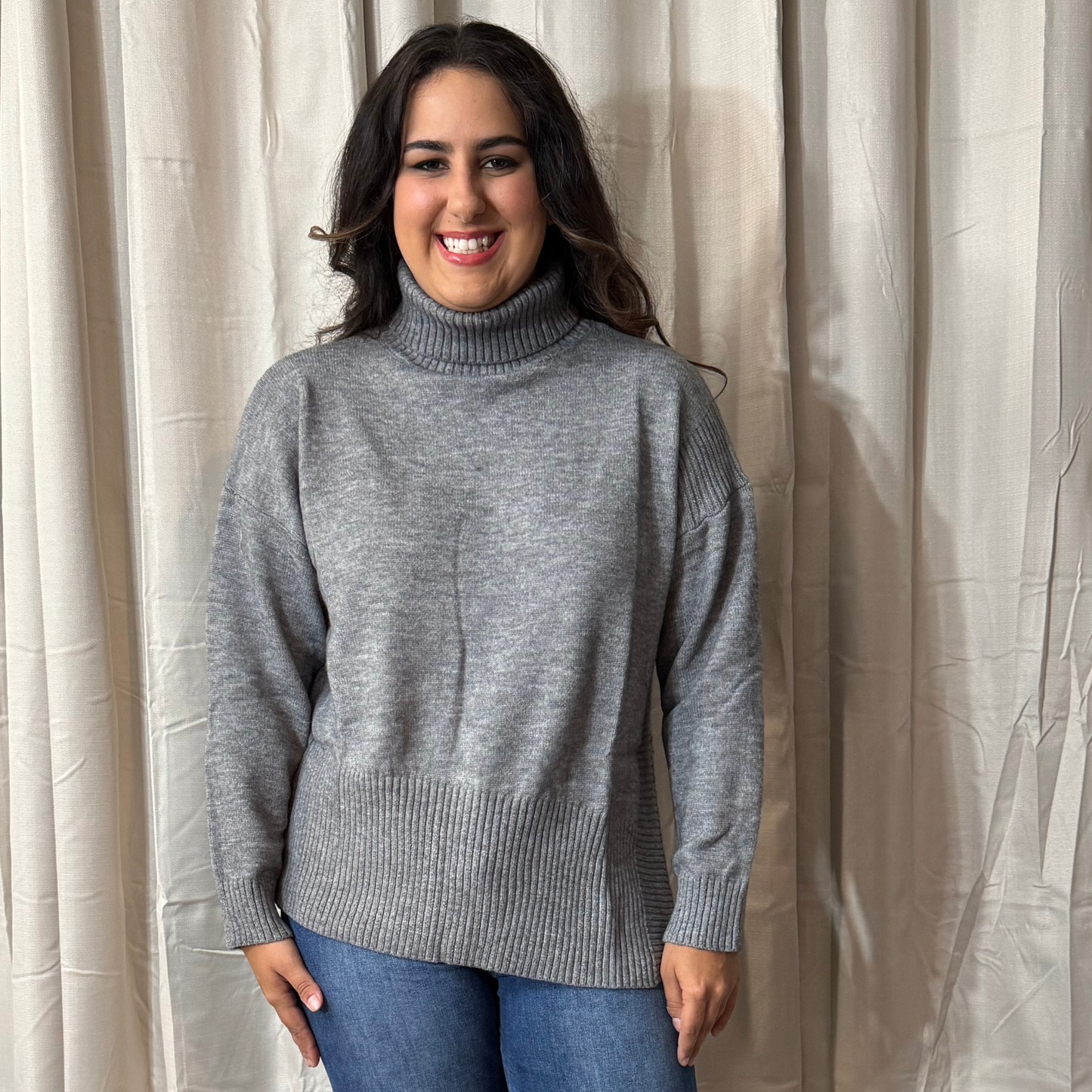Charcoal Knit Sweater By White Birch