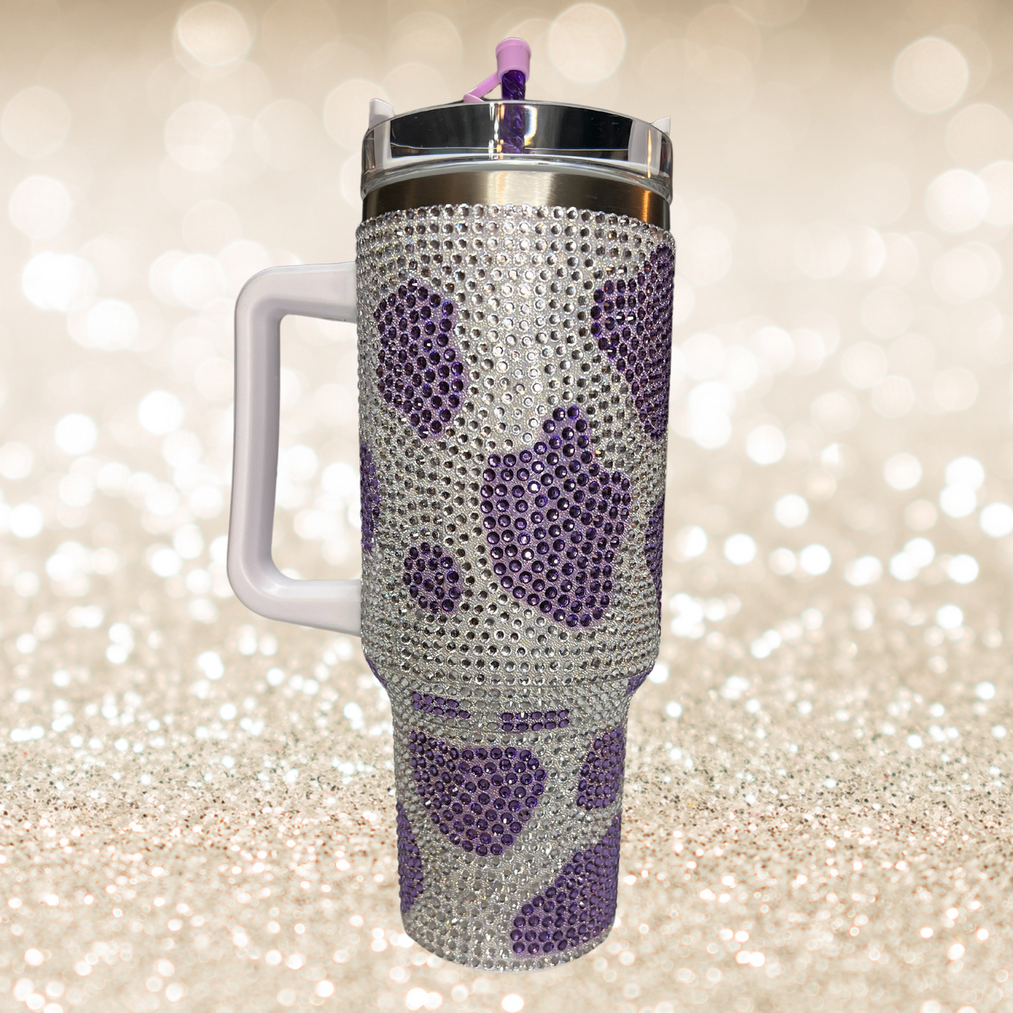 40oz Cow Print Rhinestone Tumblers - SV Boutique & Co.