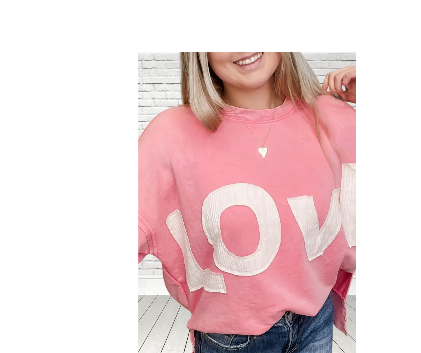LOVE Raw Hem Hi Low Sweatshirt - SV Boutique & Co.