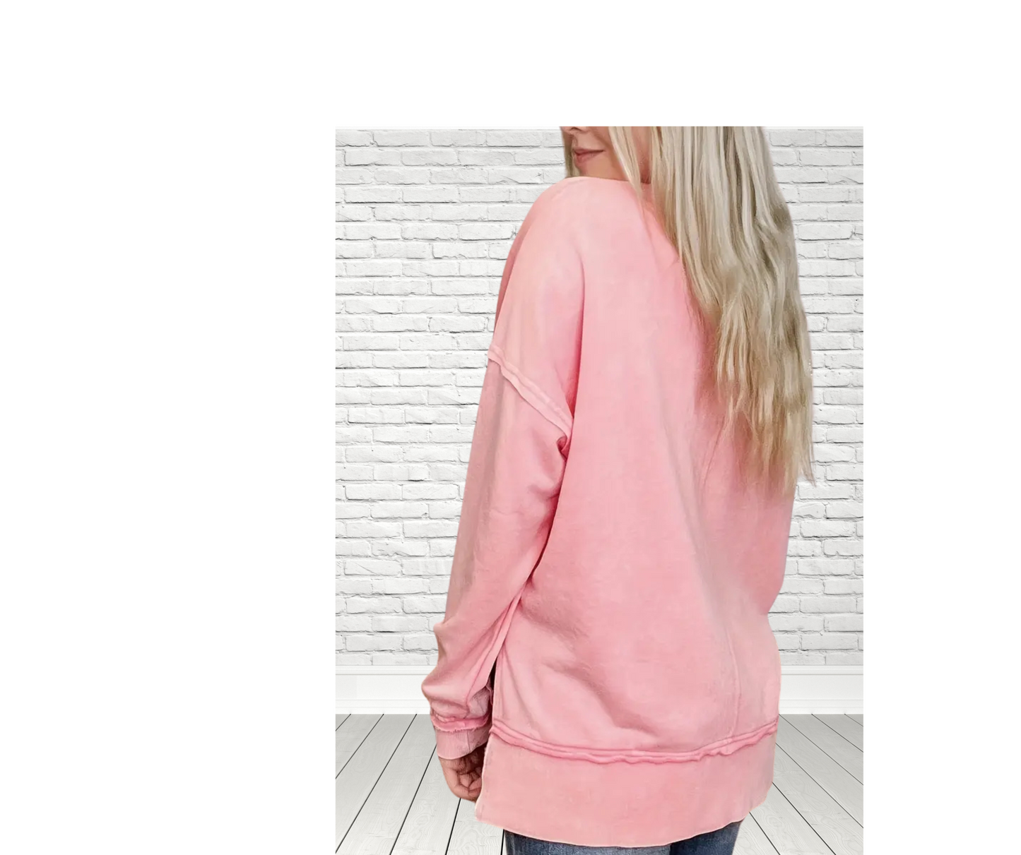 LOVE Raw Hem Hi Low Sweatshirt - SV Boutique & Co.