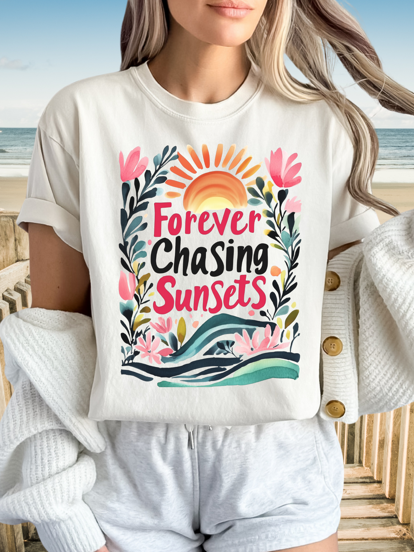 Forever Chasing Sunsets Floral