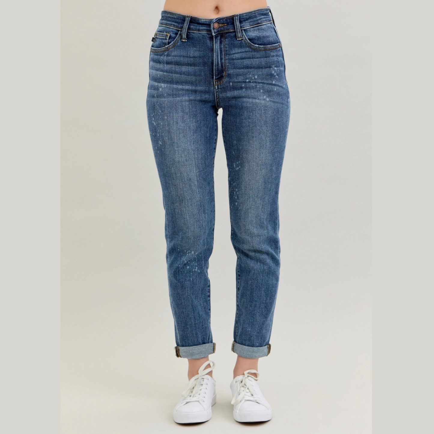 Judy Blue High Rise Bleach Splash Boyfriend