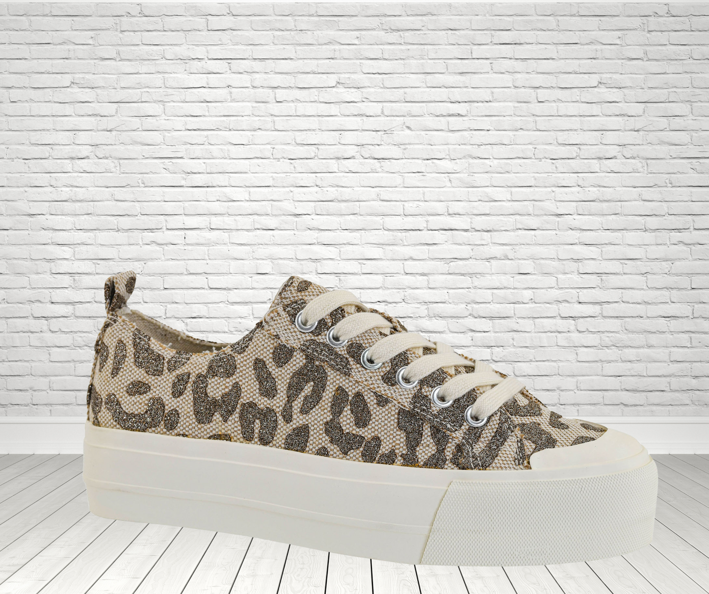 Corkys Take the Lead - Tan Sparkle Leopard Sneakers - SV Boutique & Co.