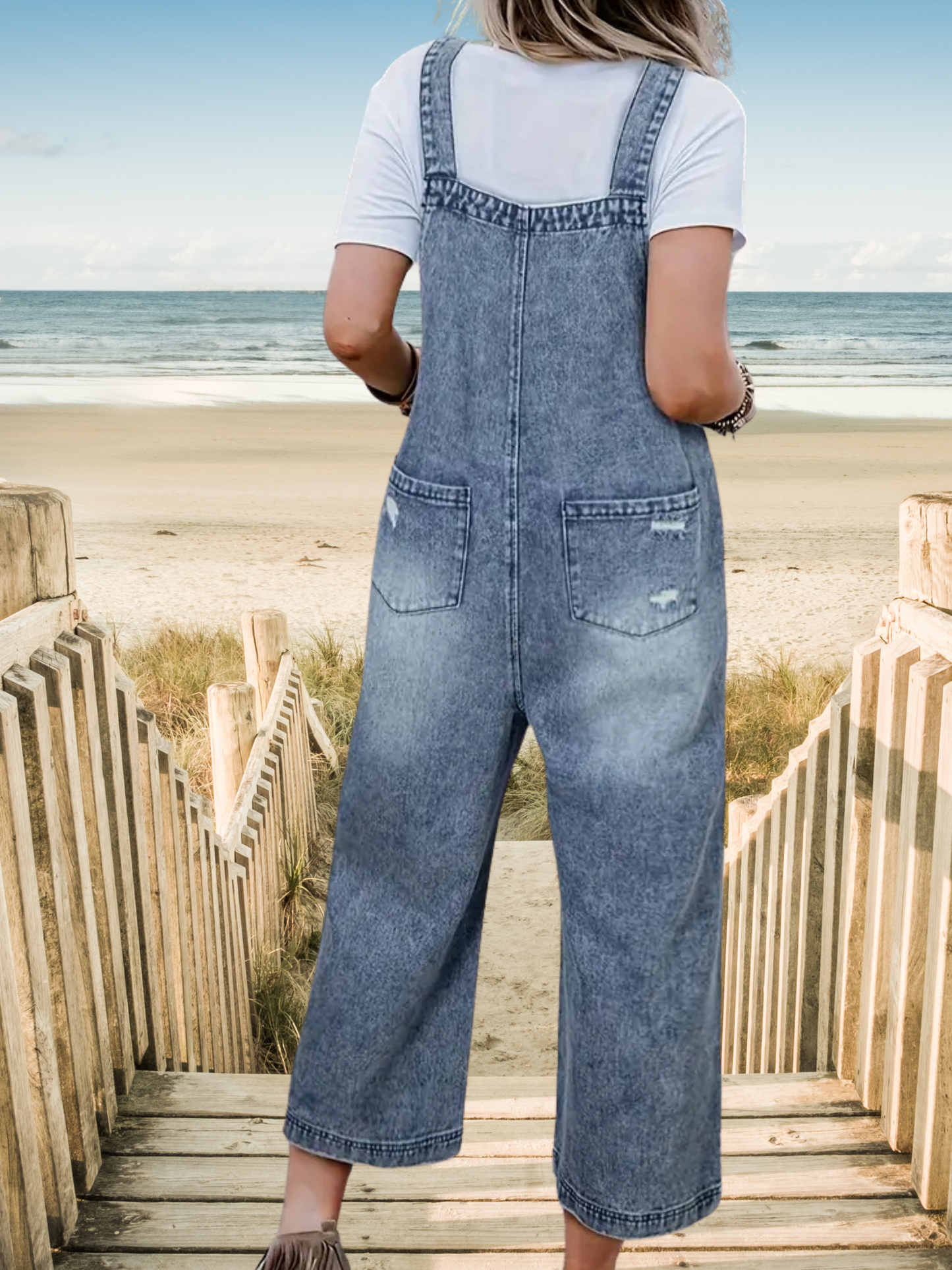 Urban Edge Distressed Denim Overalls - SV Boutique & Co.
