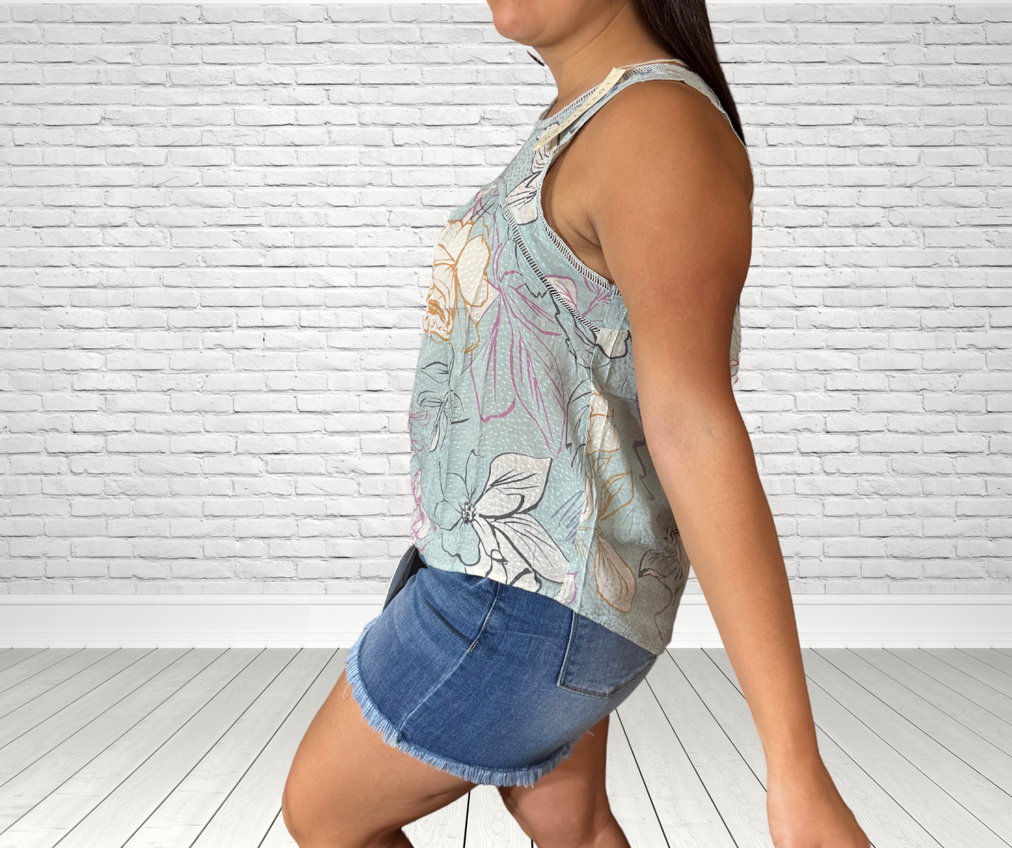 Floral Rayon Tank Top - SV Boutique & Co.