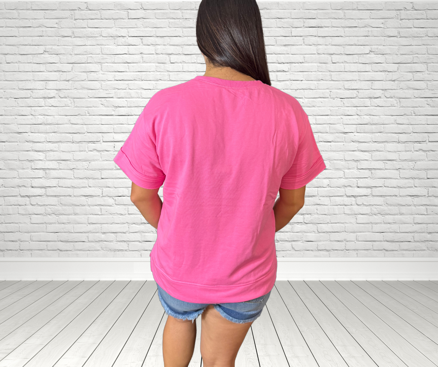 Pink Flower Patch Top - SV Boutique & Co.
