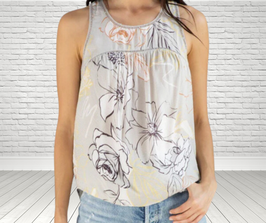 Floral Rayon Tank Top - SV Boutique & Co.