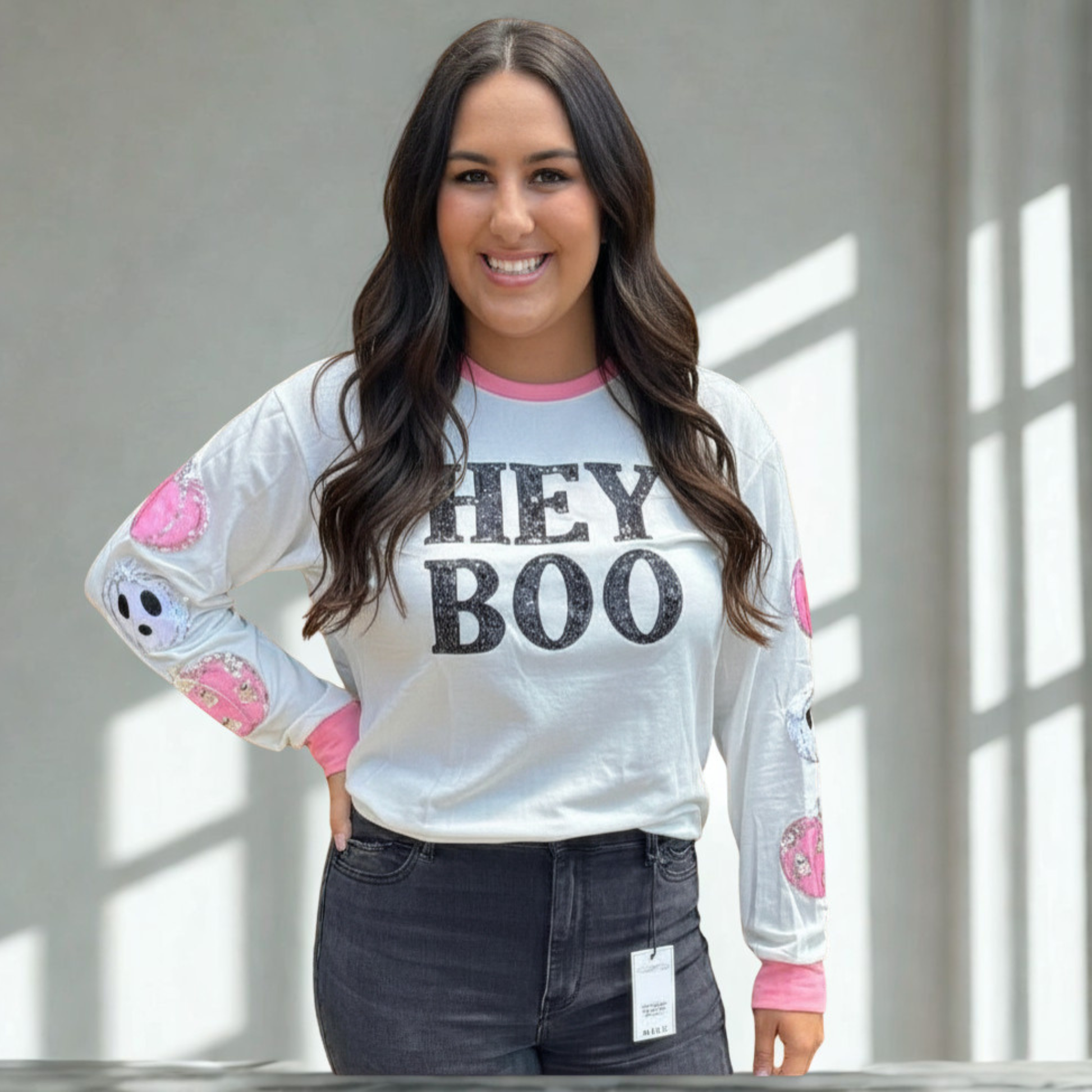 Hey Boo Long Sleeve Top - SV Boutique & Co.