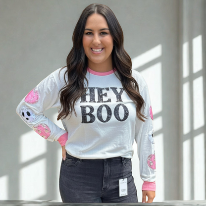 Hey Boo Long Sleeve Top - SV Boutique & Co.