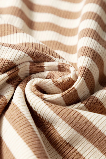 Sleeveless Sand Striped Top - SV Boutique & Co.