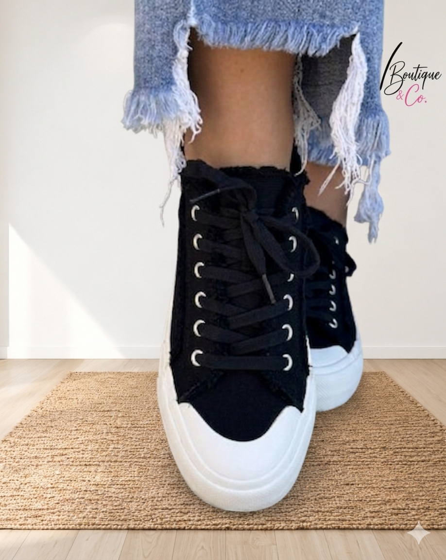 CORKYS COULD CARE LESS BLACK SNEAKER - SV Boutique & Co.