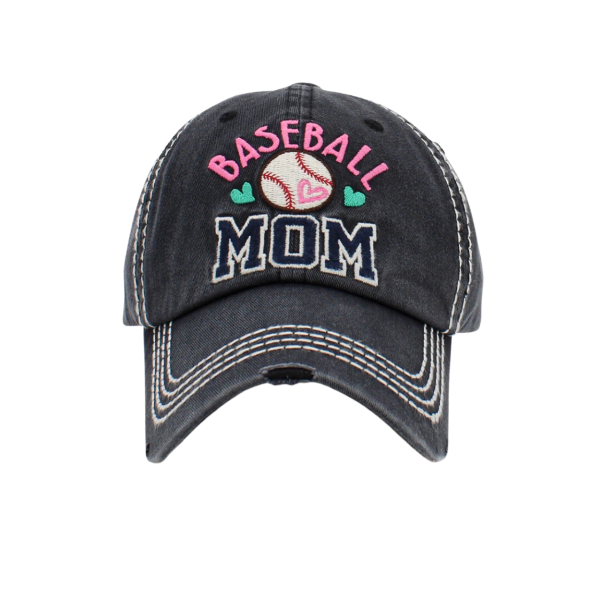 Baseball Mom Distressed Baseball Cap - SV Boutique & Co.