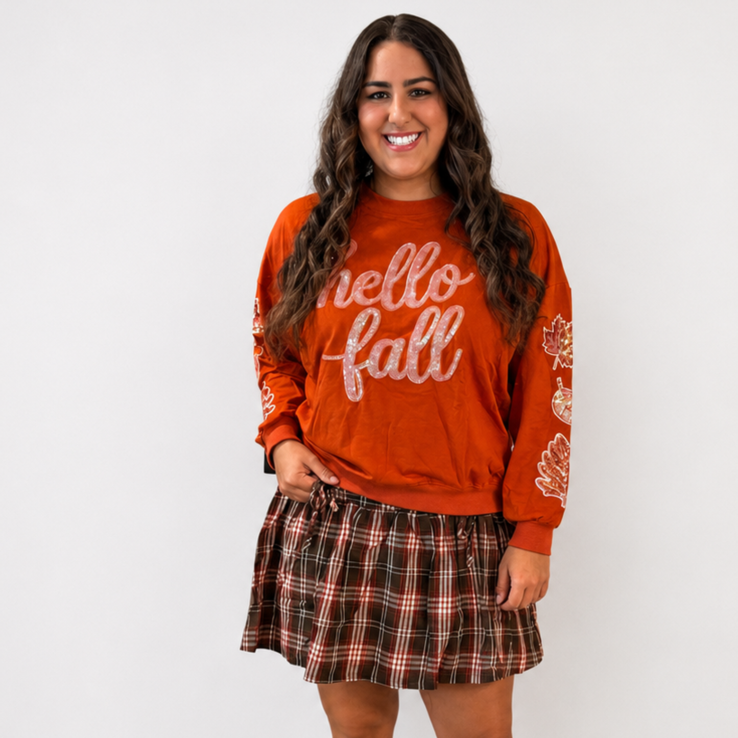 Brown Flannel Skort