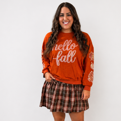 Brown Flannel Skort