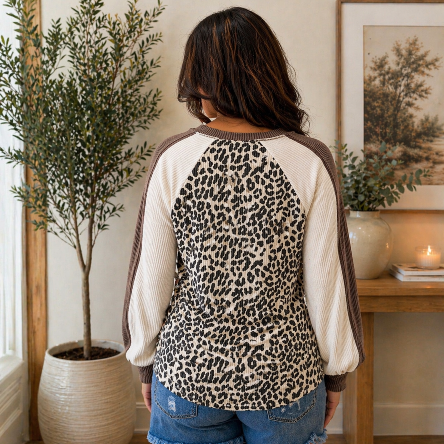 Leopard Long Sleeve Pullover FINAL SALE - SV Boutique & Co.