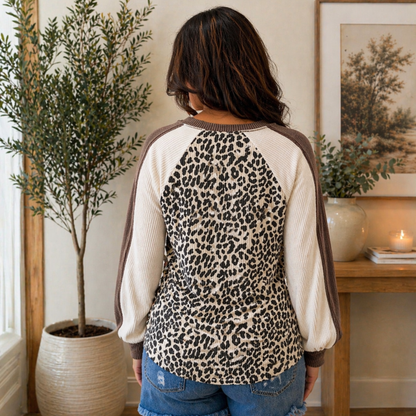 Leopard Long Sleeve Pullover FINAL SALE - SV Boutique & Co.