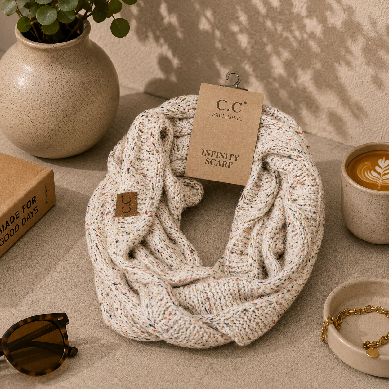 CC Flecked Infinity Scarf - SV Boutique & Co.