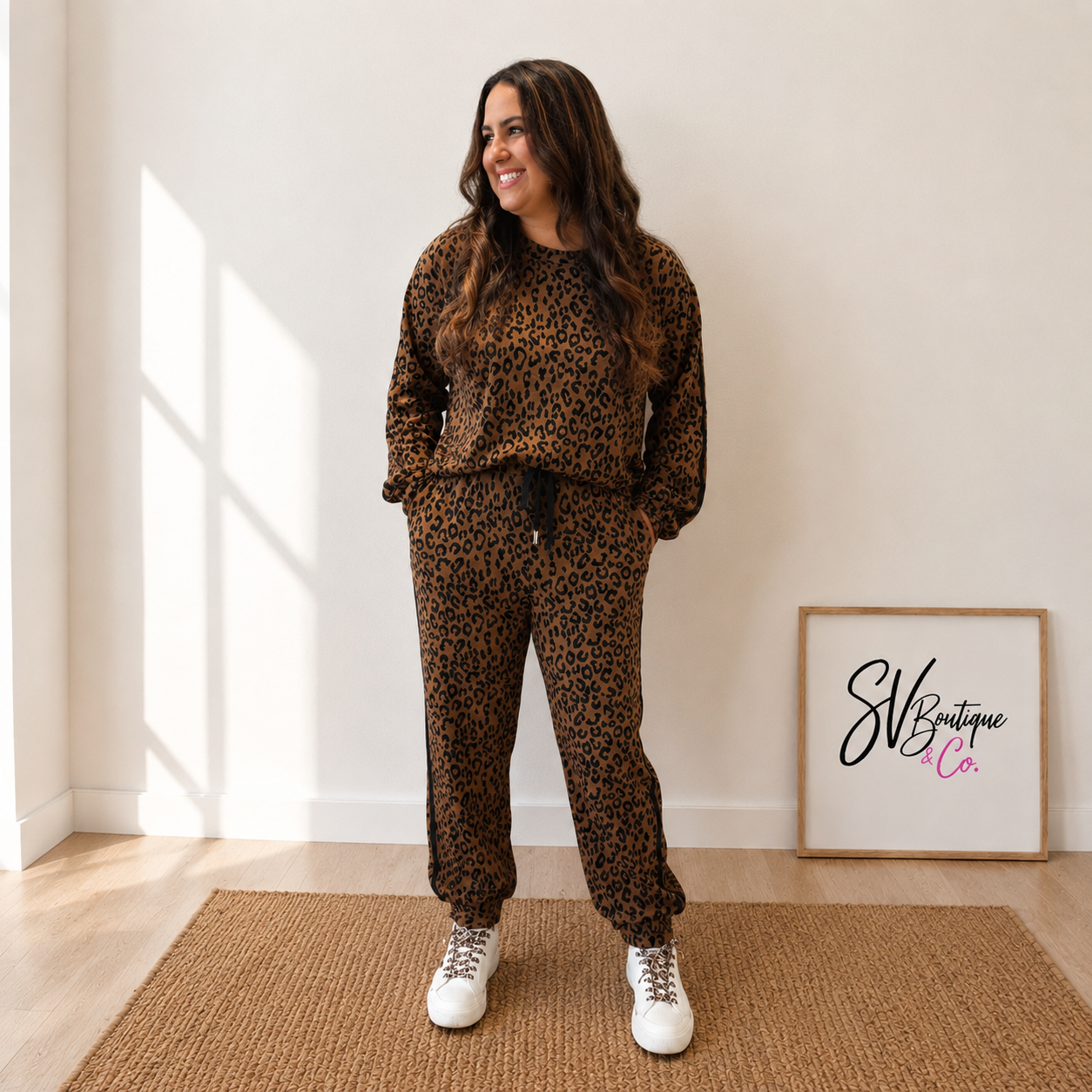 Leopard Jogger Set from White Birch - SV Boutique & Co.