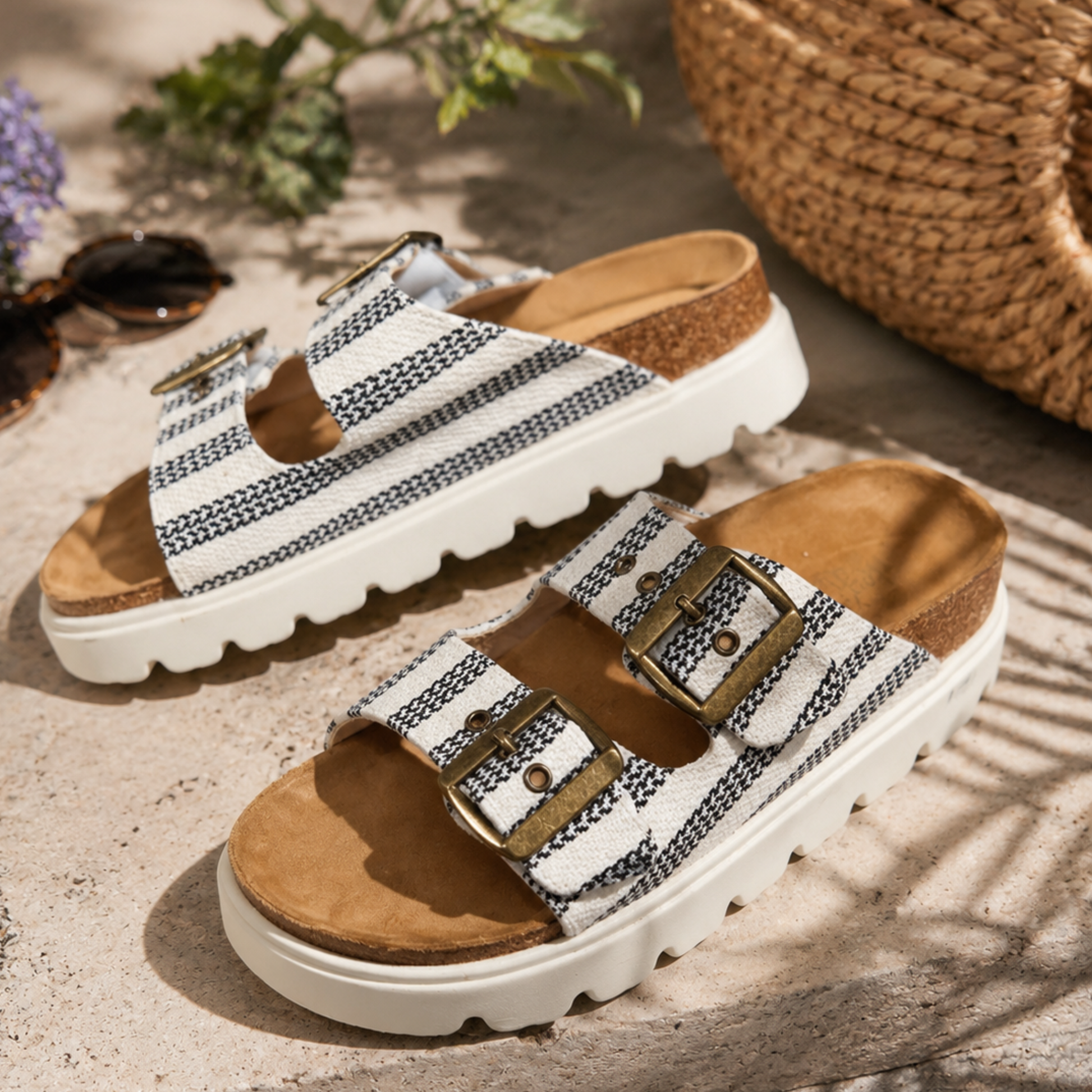 CORKYS RUMOR HAS IT BLACK NATURAL STRIPE - SV Boutique & Co.