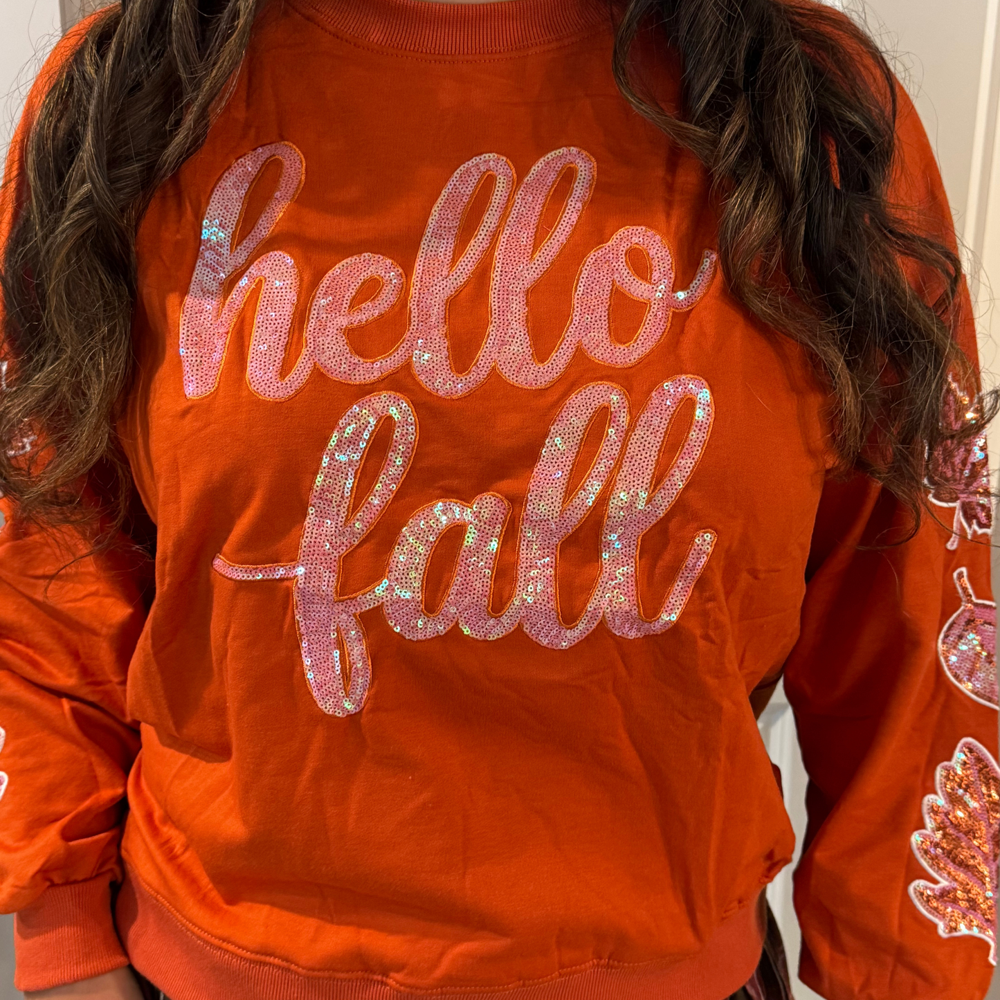 Hello Fall Sequin Top
