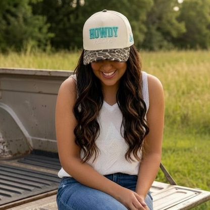 Howdy Honey Leopard Trucker Hat - SV Boutique & Co.