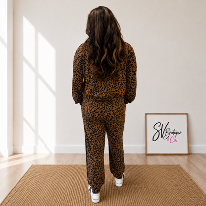 Leopard Jogger Set from White Birch - SV Boutique & Co.