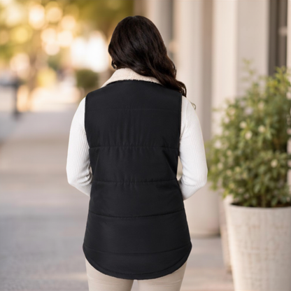 Black Fleece Hooded Sleeveless Vest - SV Boutique & Co.