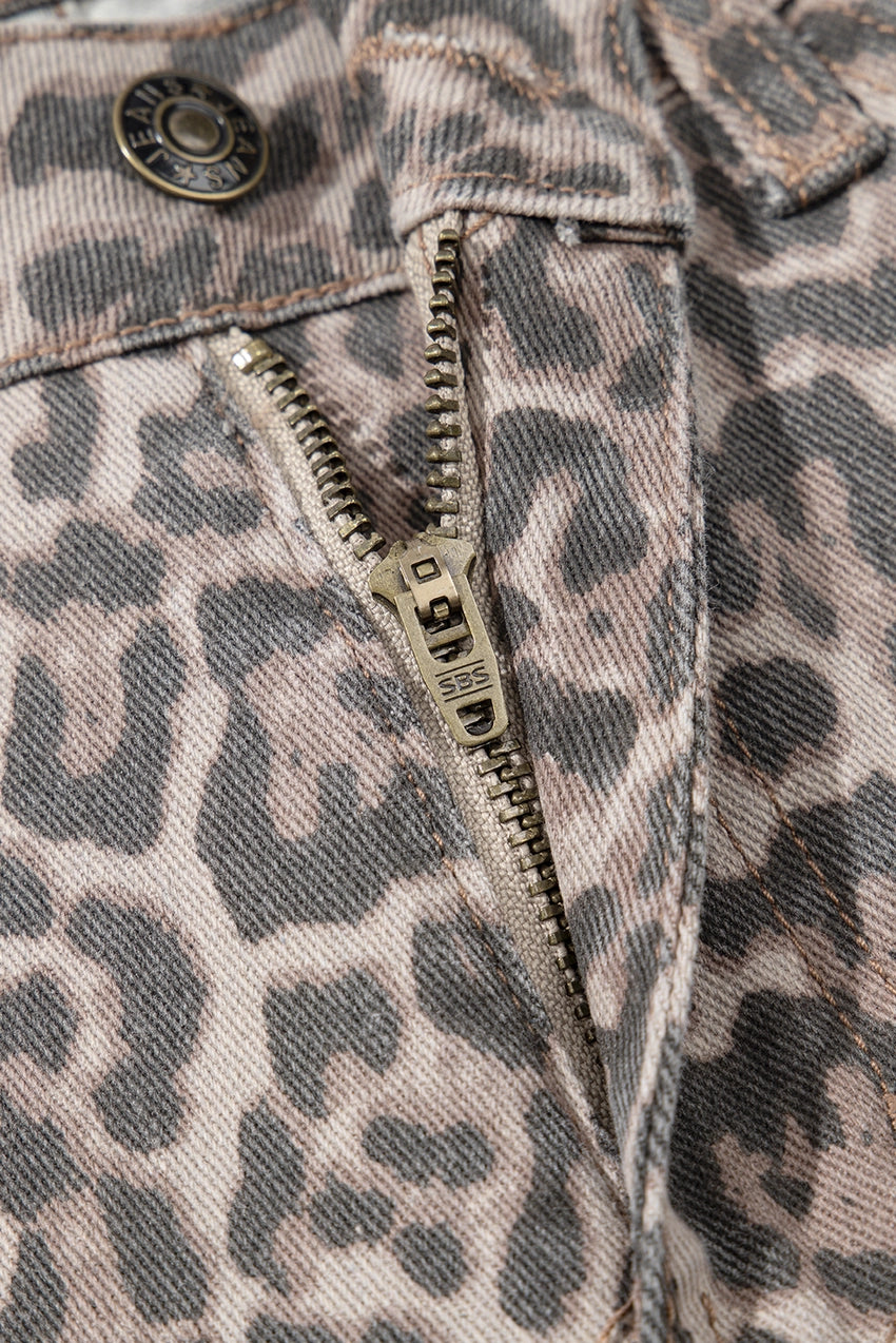 Leopard Wide Leg Jeans