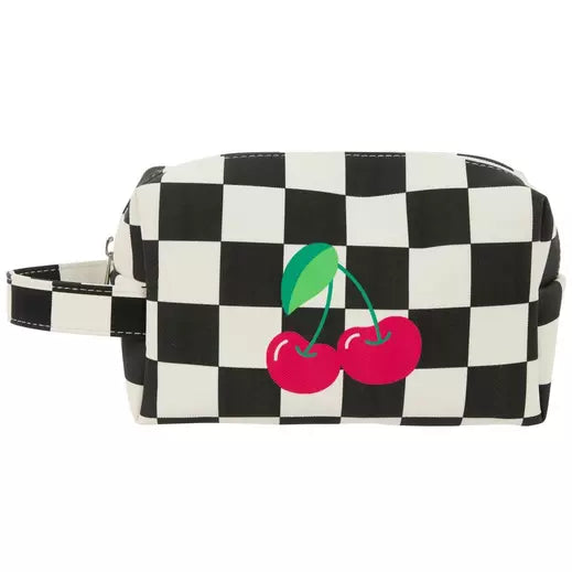 Cherry Checkered Cosmetic Bag – Retro & Chic! - SV Boutique & Co.