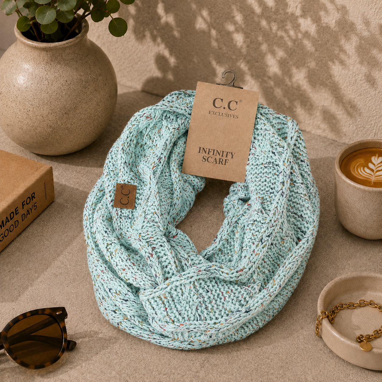 CC Flecked Infinity Scarf - SV Boutique & Co.