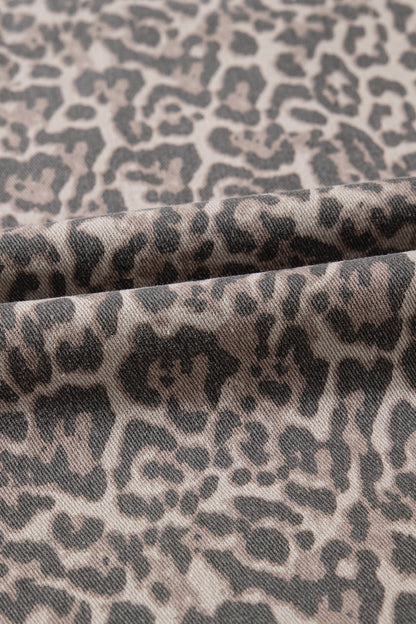 Leopard Wide Leg Jeans
